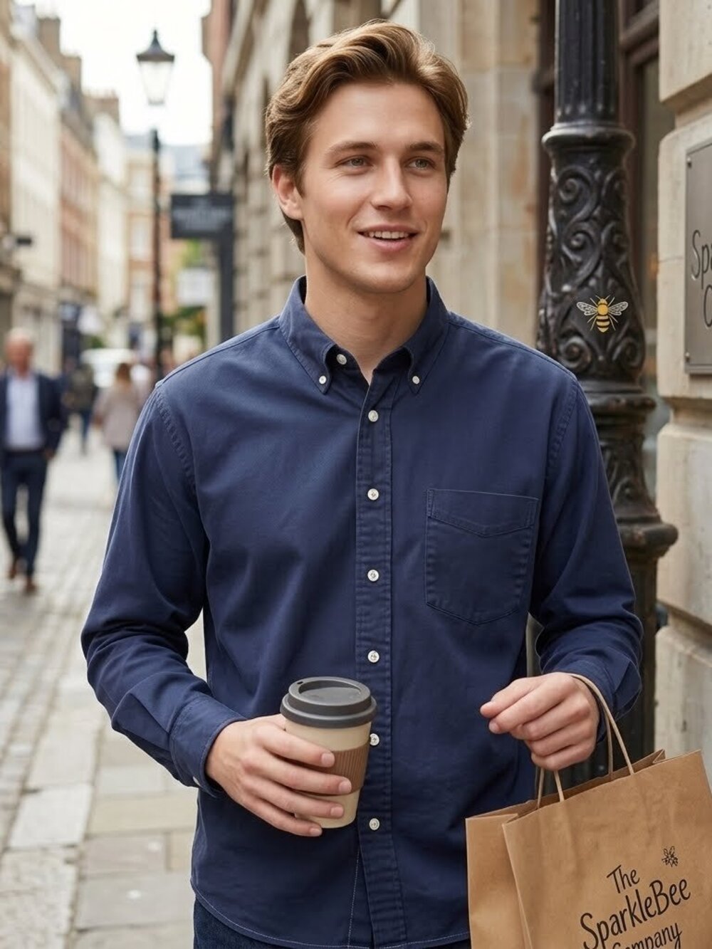 St John's Bay Blue Long Sleeve Shirt.‎  Size: L